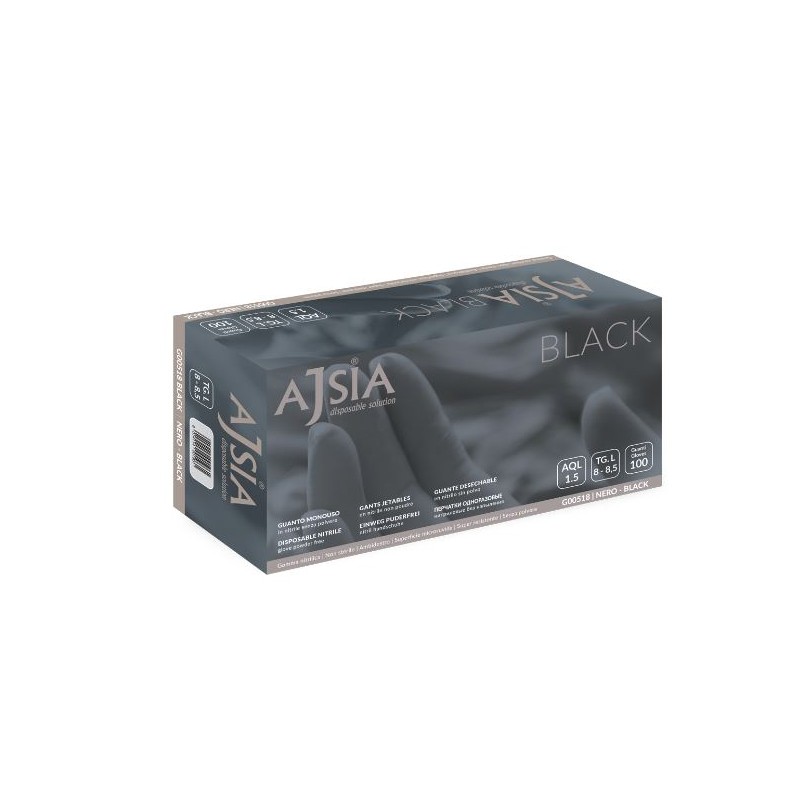 GUANTI AJSIA IN NITRILE - BLACK